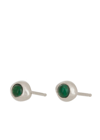 Vero Studs in Silver - Emerald