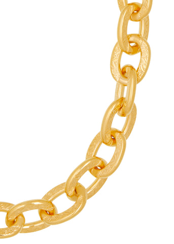 Scroll Chain Necklace in Gold