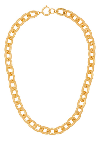 Scroll Chain Necklace in Gold