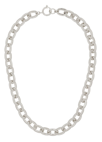 Scroll Chain Necklace in Silver