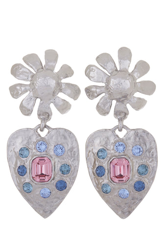 Tropicana Earrings in Silver - Rosa