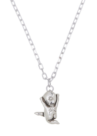 Flying Baby Necklace in Silver