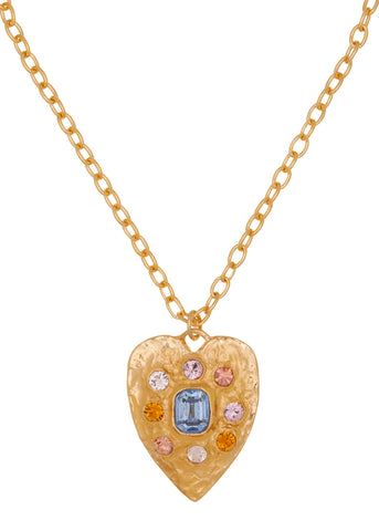 Tropicana Necklace in Gold - Light Blue