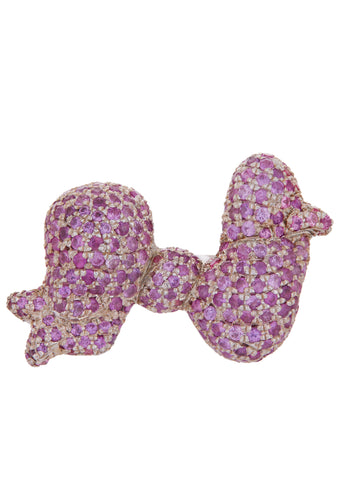 Big Bow Pave Ring in Silver
