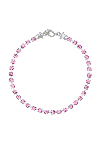 Crystal Bracelet in Silver - Rosa