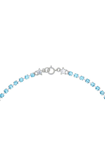 Crystal Bracelet in Silver - Aqua