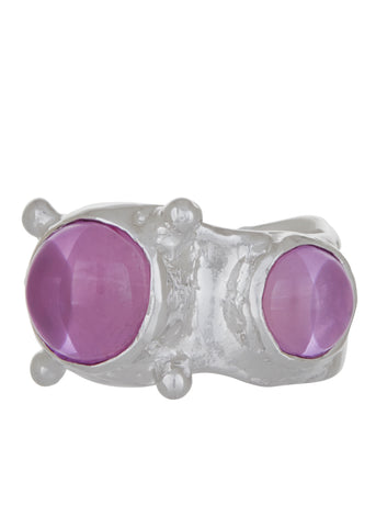 Pulp Ring in Sterling Silver - Fuchsia