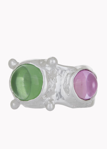 Pulp Ring in Sterling Silver - Lizard Fuchsia