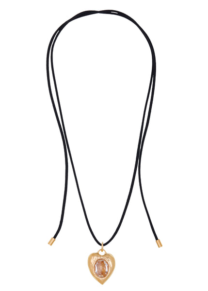 Pacha Cord Necklace in Gold - Crystal – Mondo Mondo