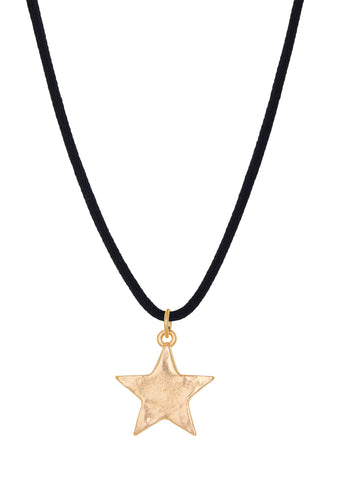 Star Pacha Cord Necklace in Gold