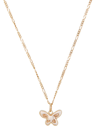Butterfly Charm Necklace in 14K