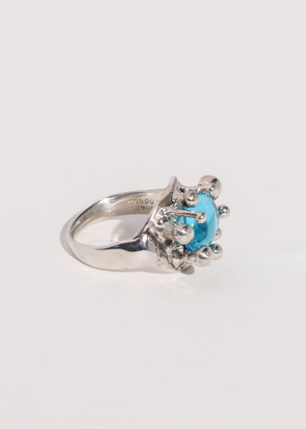 Atrium Ring in Sterling Silver - Aqua
