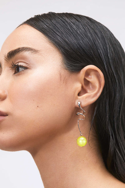 Oculus Strass Clip On Earring in Olive main image 1