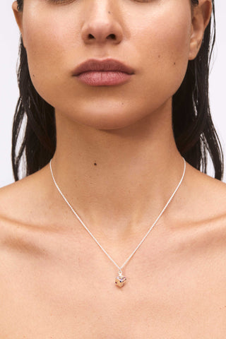 Dice Necklace in Sterling Silver - Solid