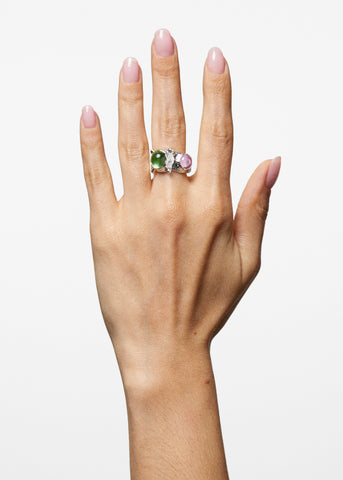 Pulp Ring in Sterling Silver - Lizard Fuchsia
