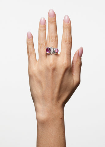 Pulp Ring in Sterling Silver - Fuchsia