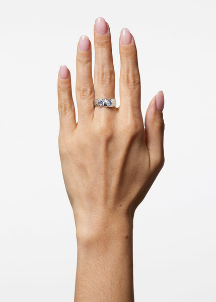 Felt Ring in Sterling Silver - Ice Blue – Mondo Mondo
