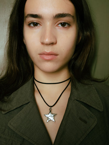 Star Pacha Cord Necklace in Silver