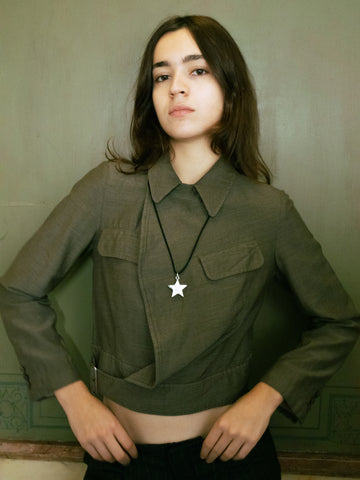 Star Pacha Cord Necklace in Silver