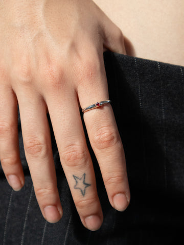 Dulce Ring in Silver - Ruby