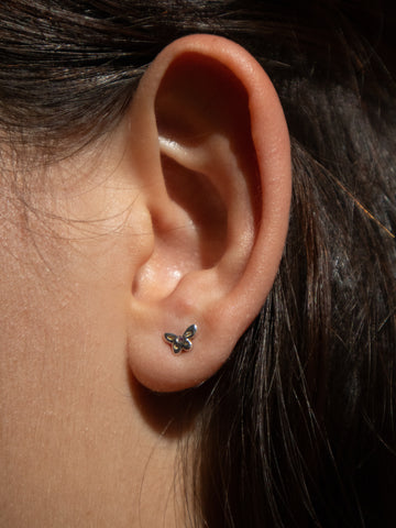 Butterfly Studs in Silver