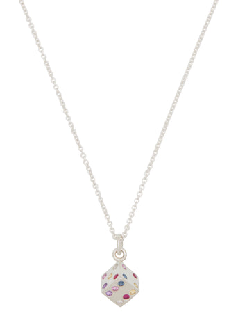 Dice Necklace in Sterling Silver - Multi