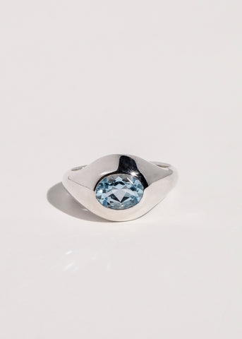 Palatial Ring in Sterling Silver - Sky Blue Topaz
