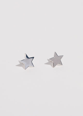 Star Studs in Sterling Silver - Solid