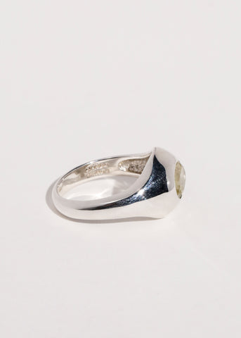 Palatial Ring in Sterling Silver - Lemon Quartz