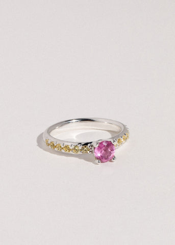 Princess Pave Ring - Rose/Yellow