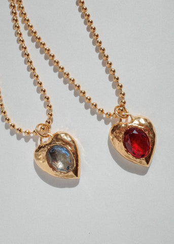 Pacha Necklace in Gold - Light Blue