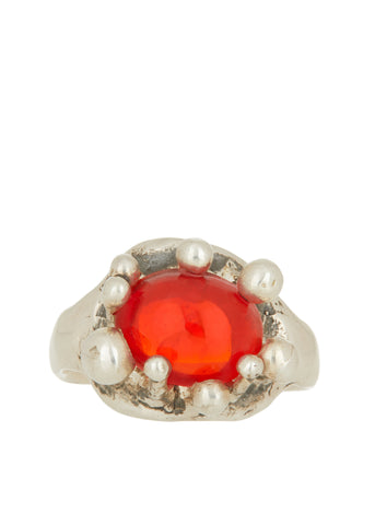 Atrium Ring in Sterling Silver - Orange