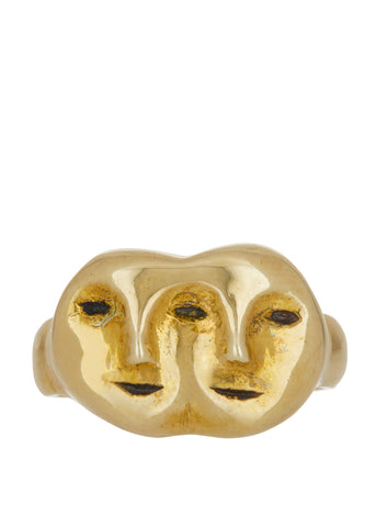 Janus Ring in Brass