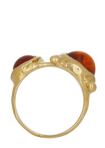 Pulp Ring in Brass - Yellow & Orange