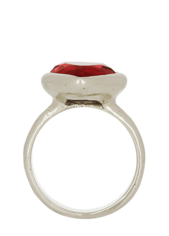 Lovely Ring in Sterling Silver - Ruby
