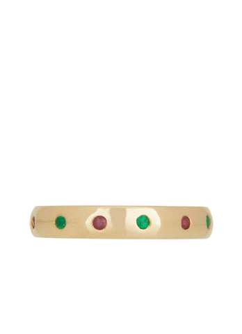 Fortuna Ring in 14k - Emerald & Ruby