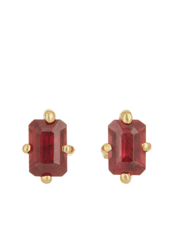 Guinevere Studs - Ruby