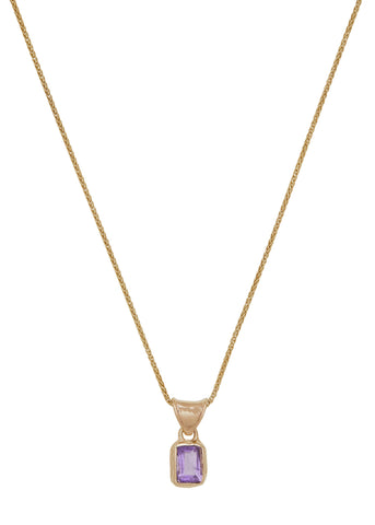 Mary Pendant in 14k - Amethyst