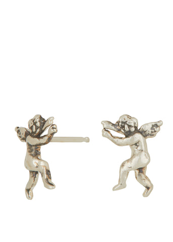 Eros and Psyche Studs in Sterling Silver