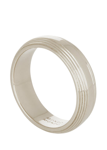 Column Band 5.5mm in White Gold