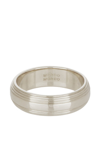 Column Band 5.5mm in White Gold