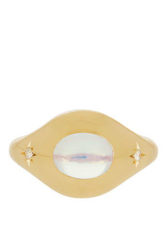 Palatial Ring with Diamonds in 14k