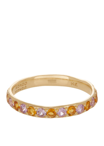 Amador 3mm Pave - Pink Sapphire & Citrine