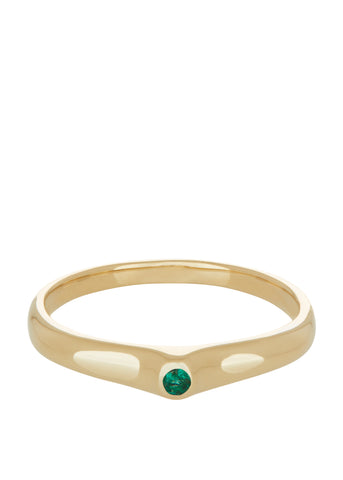 Dulce Ring in Gold - Faceted Emerald