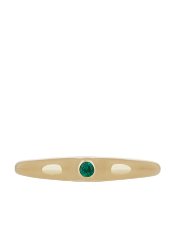 Dulce Ring in Gold - Faceted Emerald