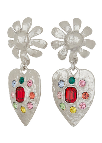 Tropicana Earrings in Silver - Multi