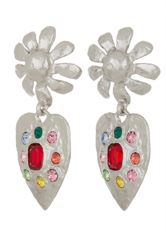 Tropicana Earrings in Silver - Multi