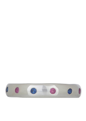 Fortuna Ring in Sterling Silver - Pink Sapphire & Blue Sapphire