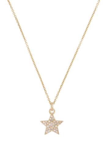 Star Pave Necklace in 14k