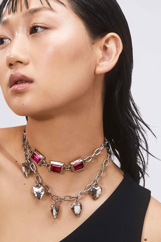 Heart Burn Necklace in Silver